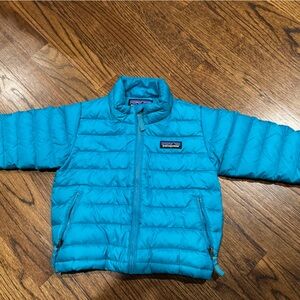 Patagonia Kids Turquoise Puffer Jacket